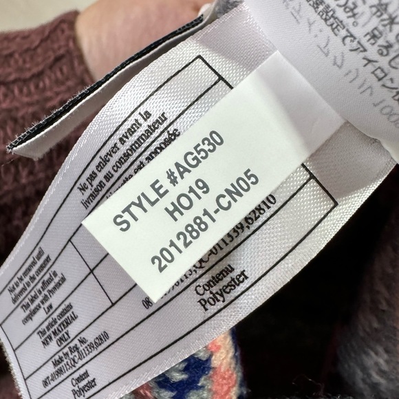 J. Crew Factory Fair Isle Pom-Pom Hat, One size, Gray and Pink - Picture 10 of 10